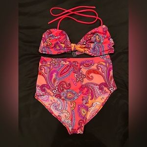 Vintage Mandala N Pink High waist Bikini- Large